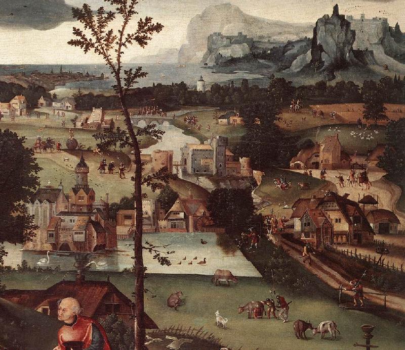 PATENIER, Joachim Landscape with the Rest on the Flight (detail) a oil painting picture